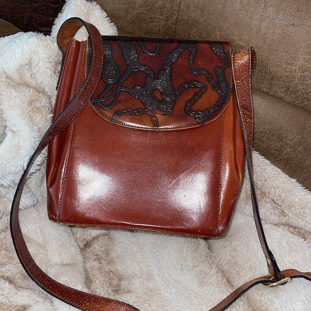 RARE Christian Leather Purse made in Italy